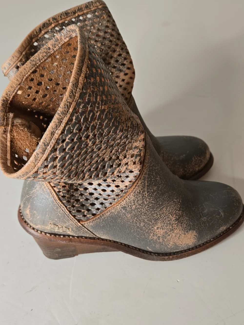 Bed Stu Cobbler Wedges Ankle Boots size 9.5